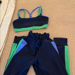 Aerie Blue and Green Activewear Set